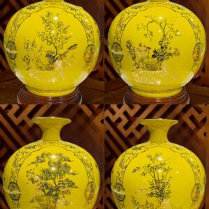 BHL Tu canh 4 mua Xuan Ha Thu Dong men vang bong Quang Hau Ceramic 5
